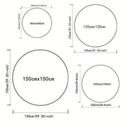 Круглый противоскользящий коврик с дизайном бабочки и подсолнуха - стойкий к пятнам, washable полиэстерный коврик для прихожей или декора спальни, яркие цветочные и бабочки детали