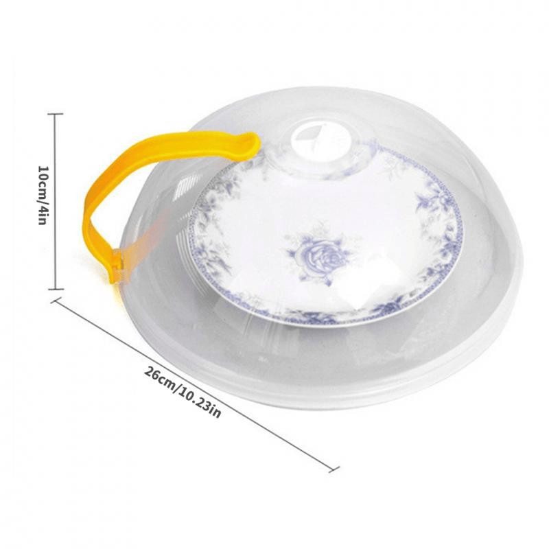 Durable Non-Stick Microwave Food Cover Reusable Transparent Lid for Spatter