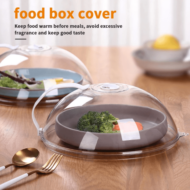 Durable Non-Stick Microwave Food Cover Reusable Transparent Lid for Spatter