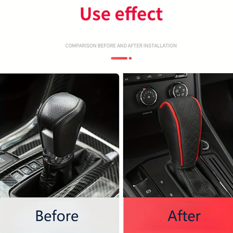 Universal avtomobil g'ildirak shifteri qopqog'i PU charm, sirpanishga qarshi, avtomobil aksessuarlari