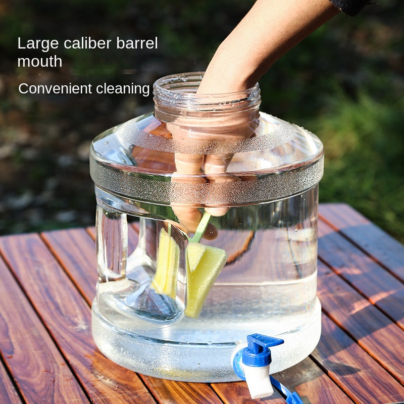 11.3L shaffof dumaloq qopqoq bilan, spigotli, oziq-ovqat sifatli PC suv saqlash uchun uy va tashqarida