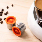Qayta ishlatiladigan zanglamaydigan po'latdan yasalgan qahva filtri kapsula mashinalari uchun Tamper aksessuari