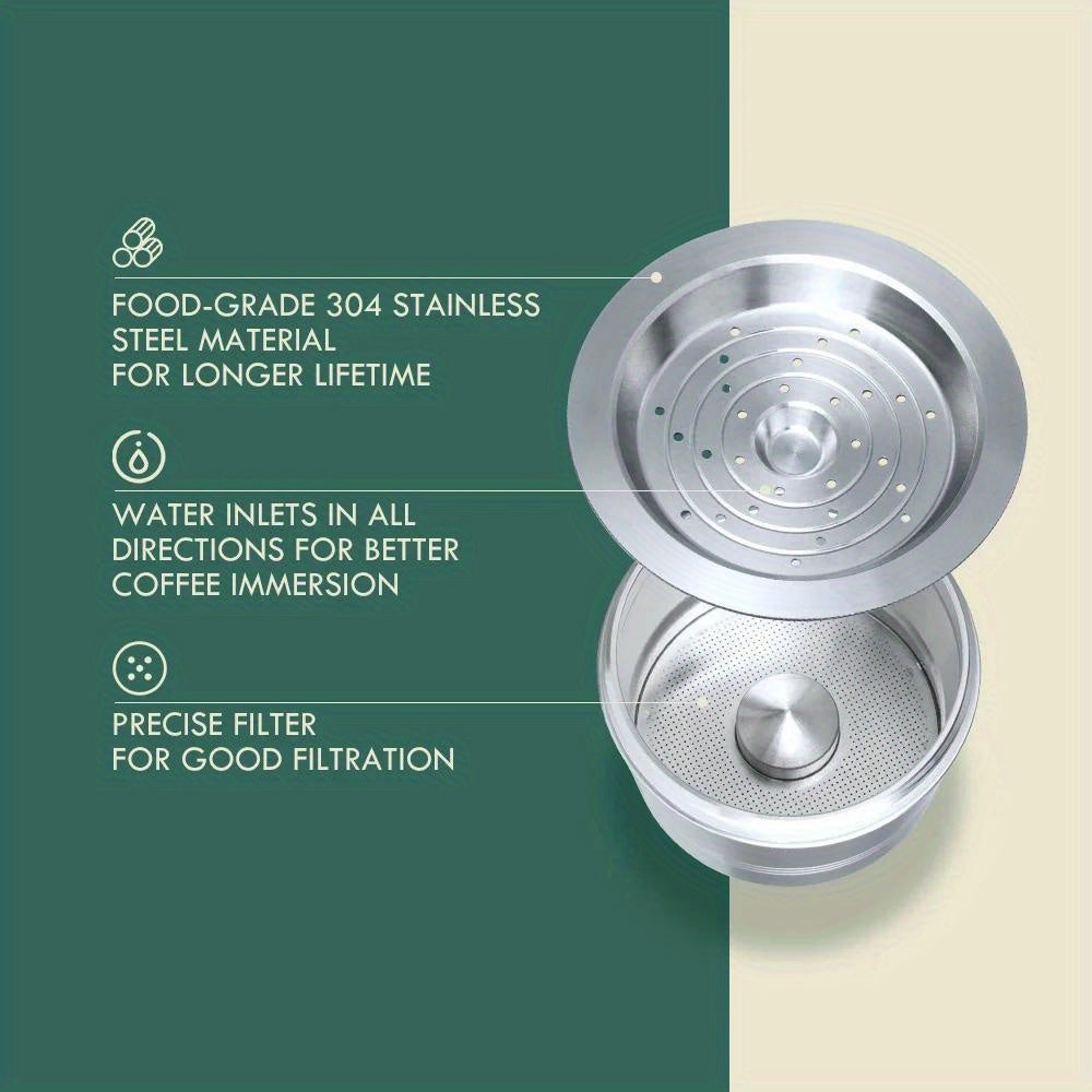 Filtro de café de acero inoxidable para máquinas de espresso reutilizable y duradero