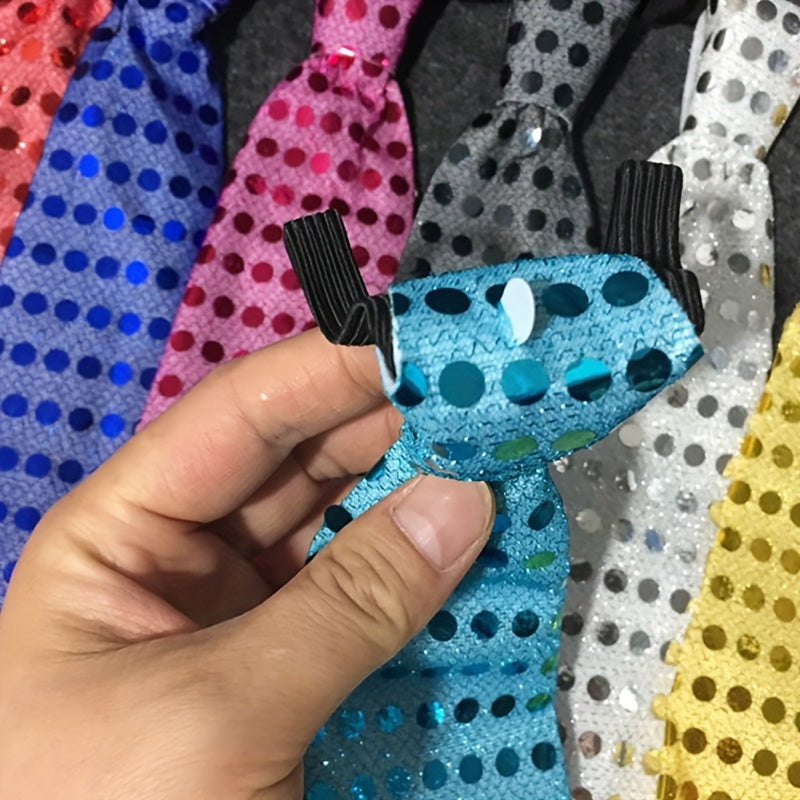 Yigitlar uchun LED chiroqli kravatska, tugma batareyalari bilan, kechki va bayram tadbirlari uchun