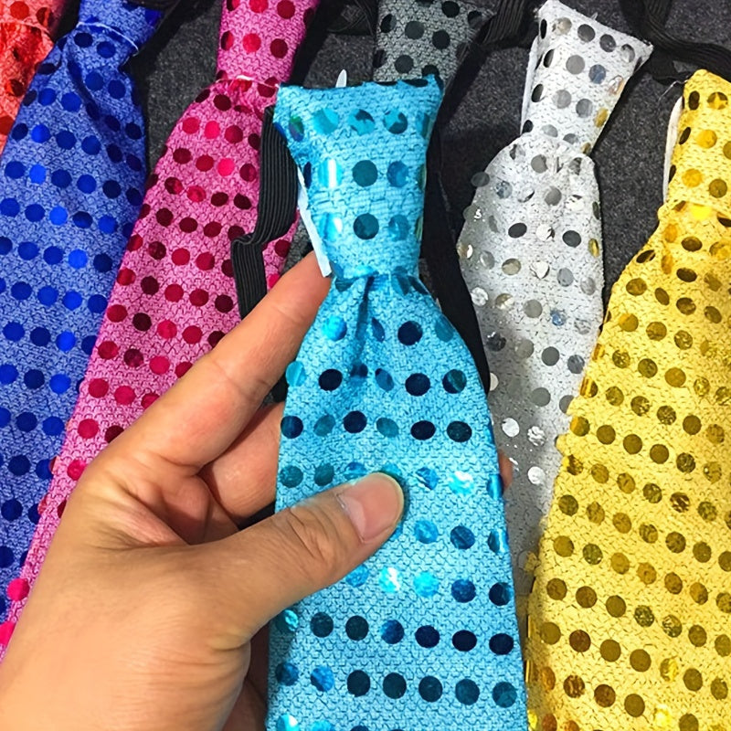 Yigitlar uchun LED chiroqli kravatska, tugma batareyalari bilan, kechki va bayram tadbirlari uchun