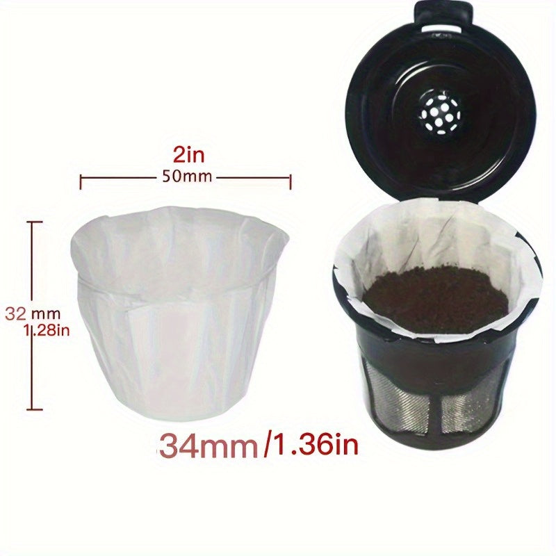 50 ta paket foydalaniladigan qahva filtrlari, bitta xizmat uchun qahva tayyorlash mashinalari uchun