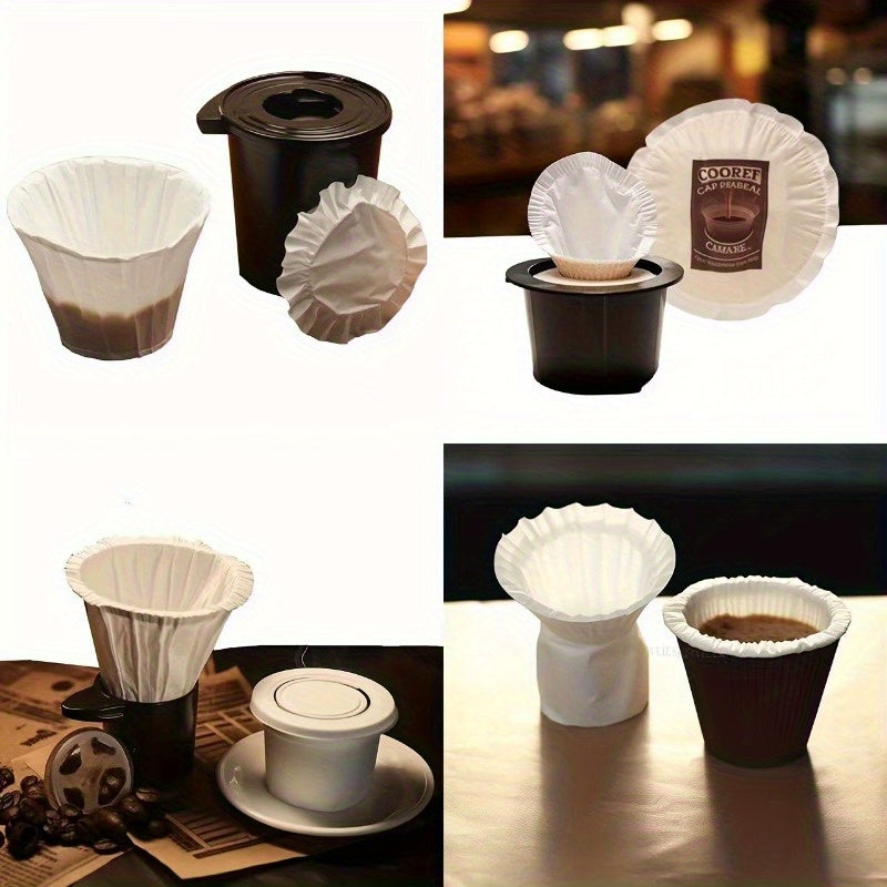 50 ta paket foydalaniladigan qahva filtrlari, bitta xizmat uchun qahva tayyorlash mashinalari uchun