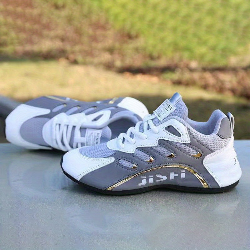 Men's Road Running Shoes Geometric Pattern Breathable Mesh Rubber Sole Outdoor Sports