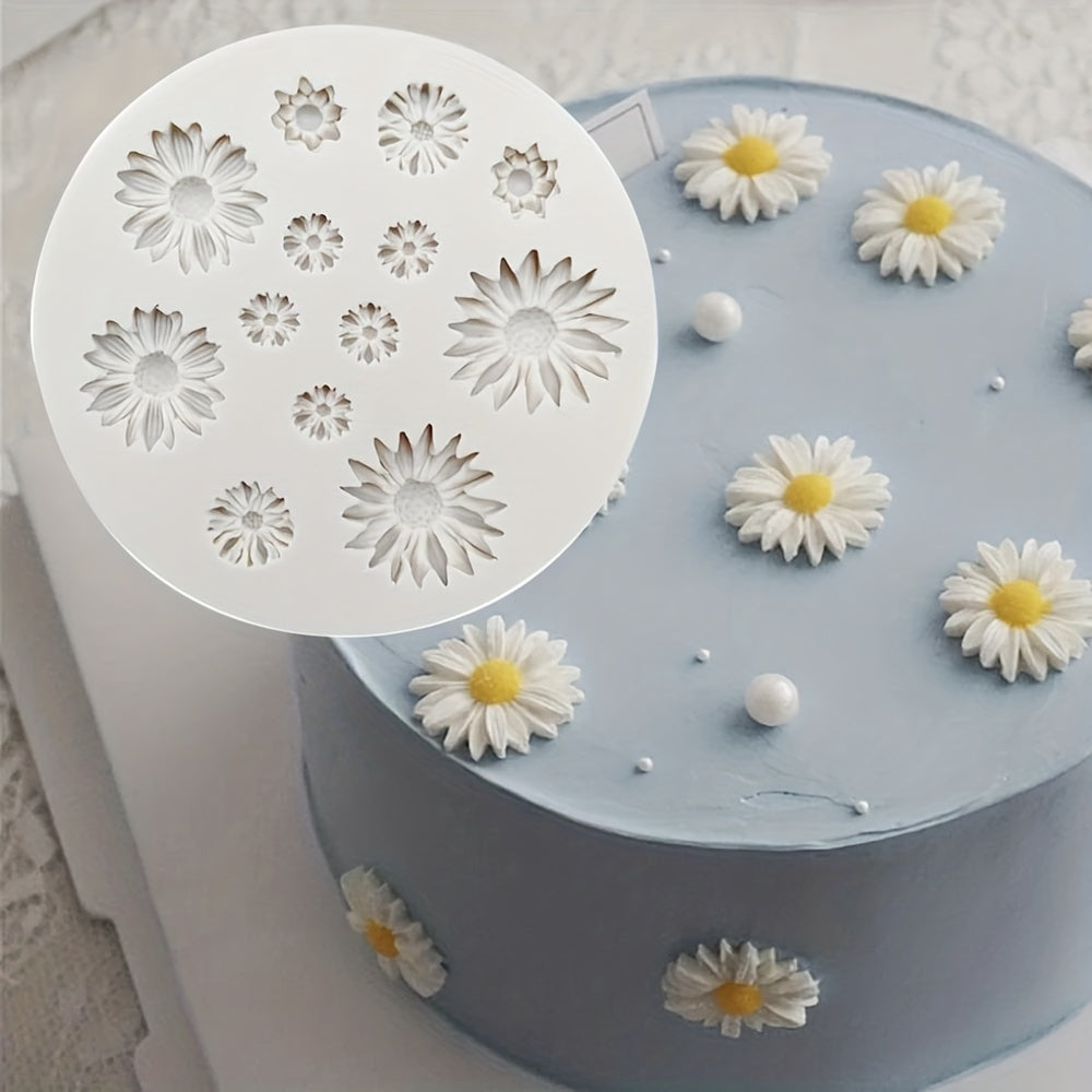 3D Daisy Silicone Mold for Fondant Chocolate Resin Multipurpose Crafting Tool