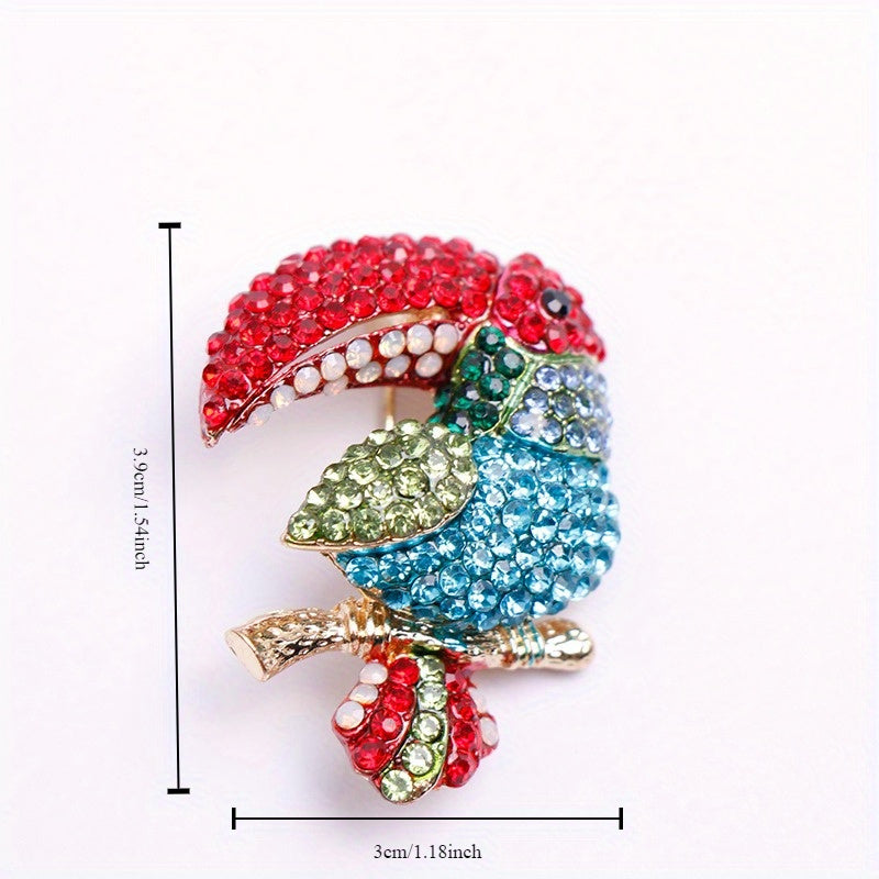 Rhinestone Brooch Pin for Jackets Suits Dresses Stylish Party Accessory