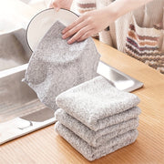 Bamboo Charcoal Dishcloths Set of 6 Reusable Kitchen Cleaning Pads