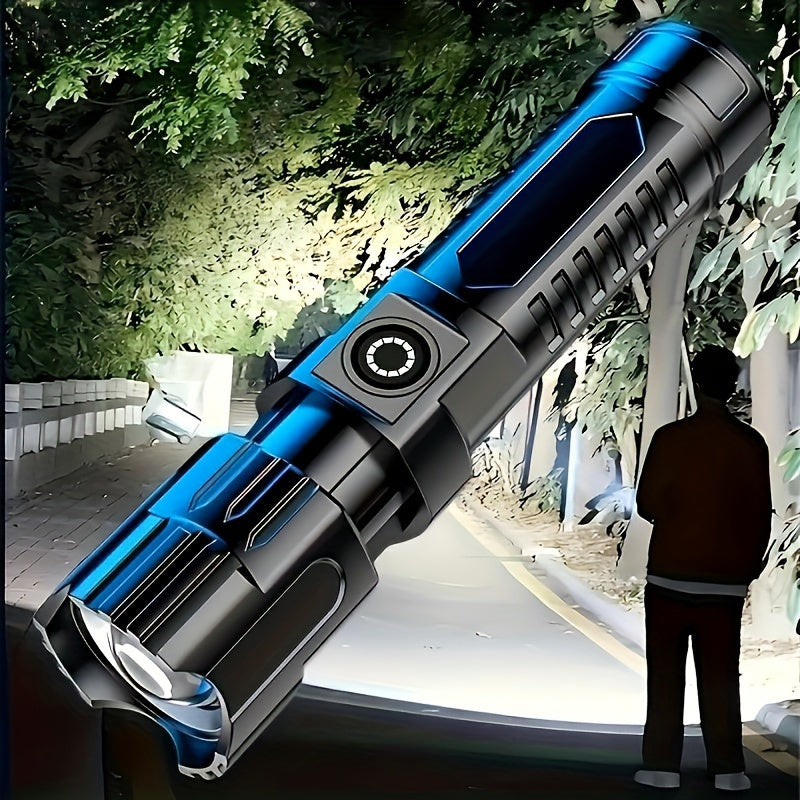 Rechargeable LED Flashlight 13cm with 3 Modes USB Cable Included Outdoor Camping Emergency