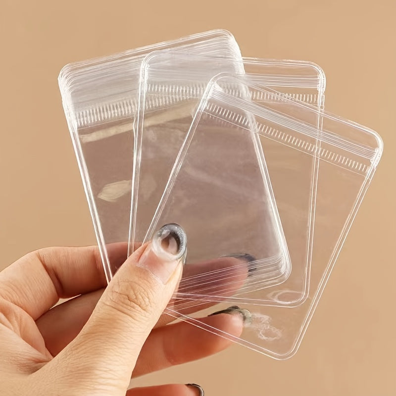 Paquete de 20 bolsas de joyería de PU transparente para organizar anillos, pendientes y collares