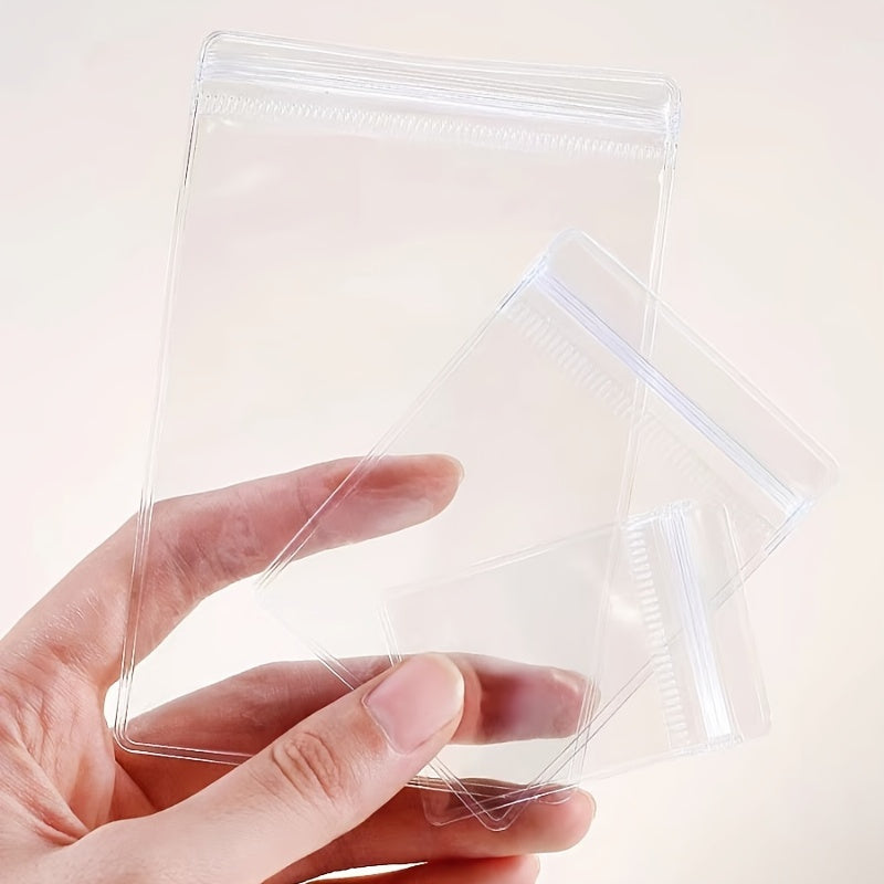 Paquete de 20 bolsas de joyería de PU transparente para organizar anillos, pendientes y collares