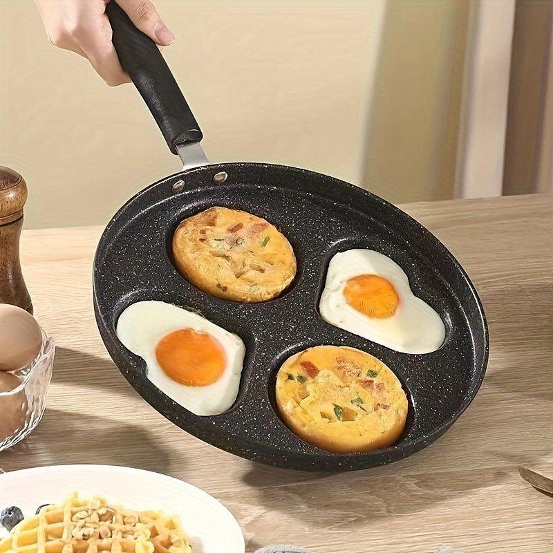 Juego de utensilios de cocina de acero inoxidable con sartén antiadherente y sartén multi-sección para desayunos para cocinas de gas y de inducción
