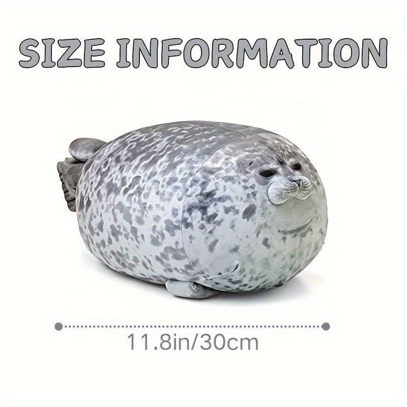 Soft Cuddly Seal Plush Pillow for Kids Room Decor and Playfulness