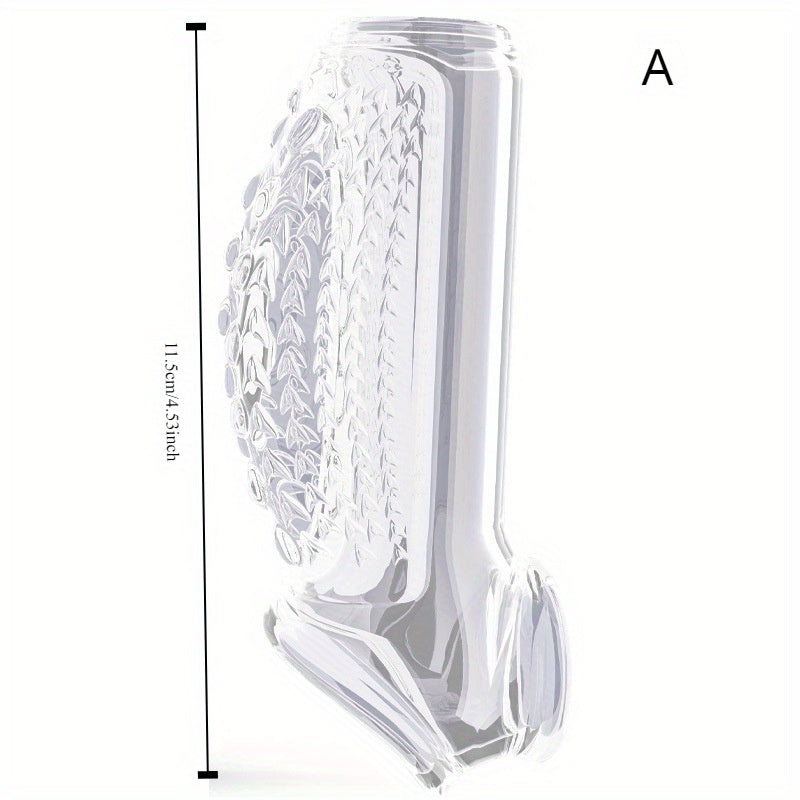 Men's Penis Sleeve, Crystal or Wolf Tooth Style, Reusable, Grainy and Bulging Sensation