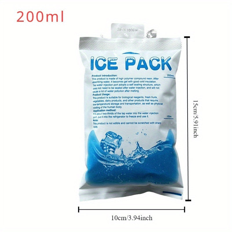 10-Pack Reusable Ice Packs Leakproof Cooling Bags for Food and Cooler Storage