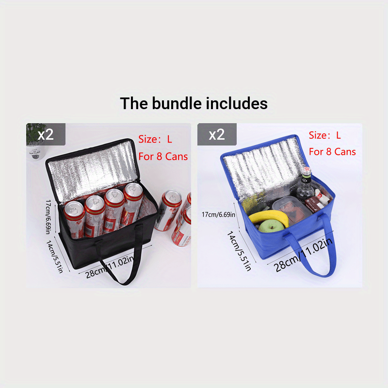 Insulated Cooler Bag for Drinks and Lunch Portable Aluminum Foam Durable