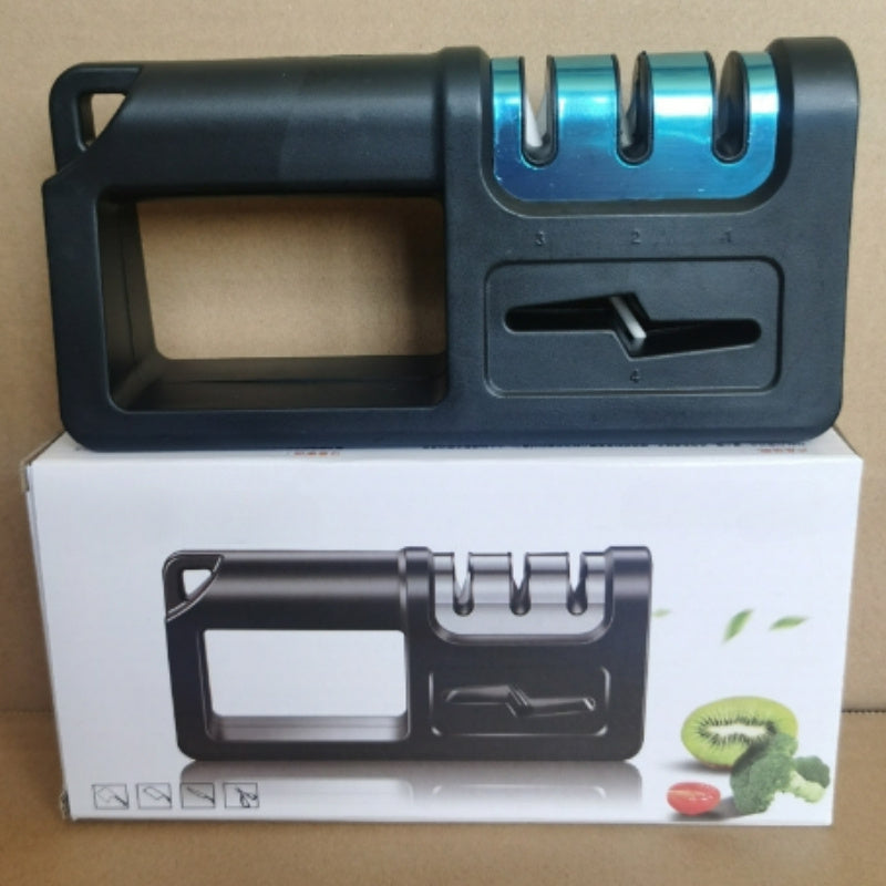 1 dona Olmosni o'tkirlashtirish toshi oshxona pichoklari, qaychi va asboblar uchun - To'rt-in-bir qo'lda tez o'tkirlashtiruvchi, qattiq va nozik joylar bilan