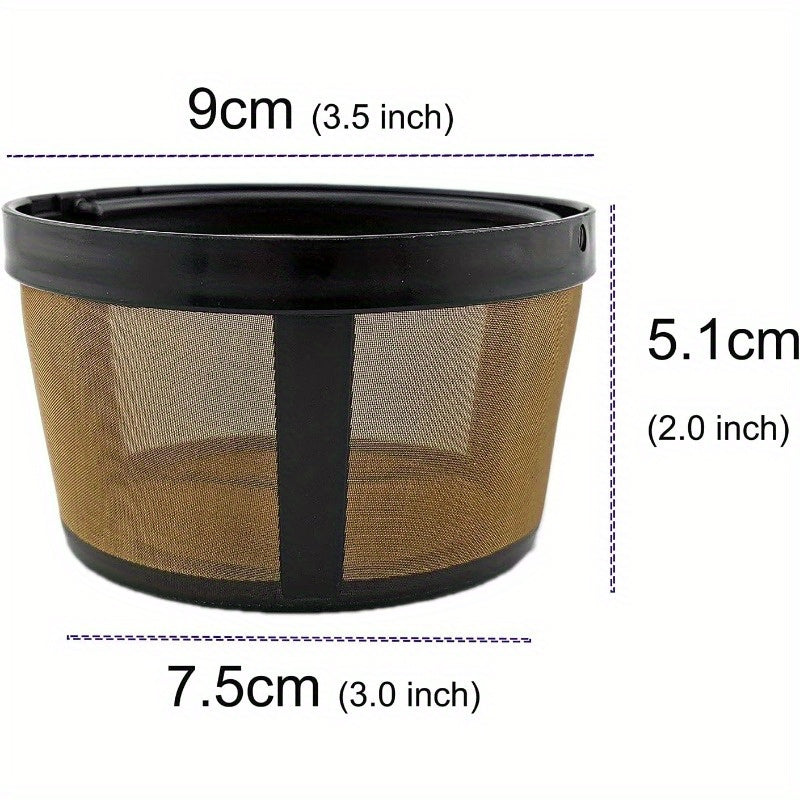 Golden-Tone Permanent Basket Coffee Filter for 4-5 Cup Drip Coffee Makers