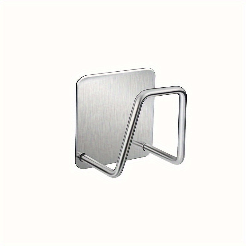 Juego de 2/4 soportes de esponja de acero inoxidable con ganchos, estantes de almacenamiento adhesivos para desagüe de fregadero
