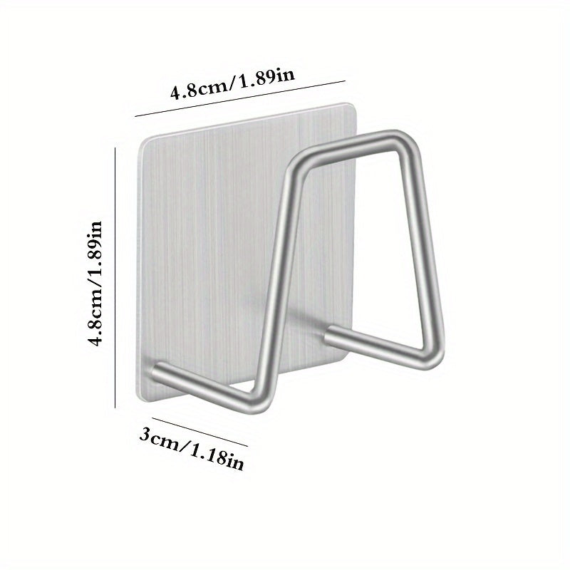 Juego de 2/4 soportes de esponja de acero inoxidable con ganchos, estantes de almacenamiento adhesivos para desagüe de fregadero