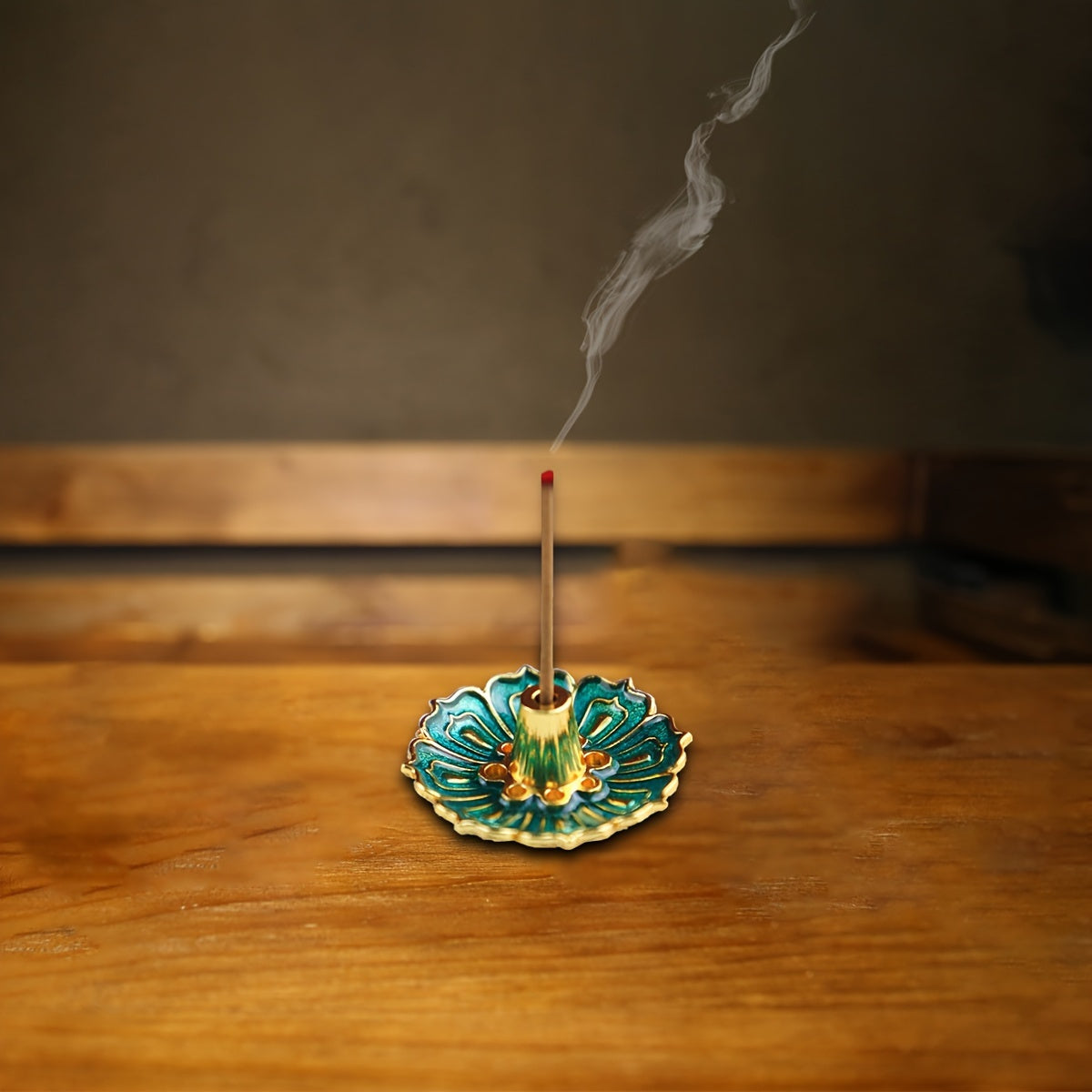 Metal Lotus Incense Burner for Relaxation Aromatherapy Home Decor Yoga Patio