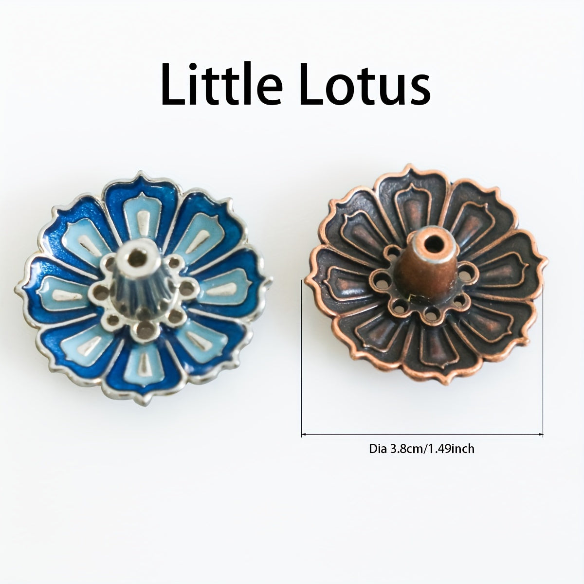 Metal Lotus Incense Burner for Relaxation Aromatherapy Home Decor Yoga Patio