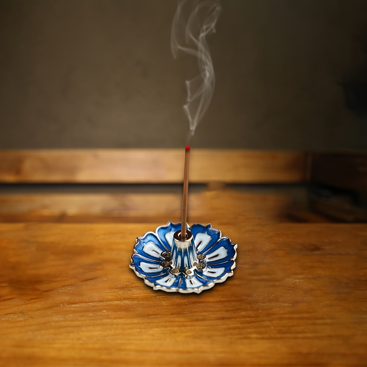 Metal Lotus Incense Burner for Relaxation Aromatherapy Home Decor Yoga Patio