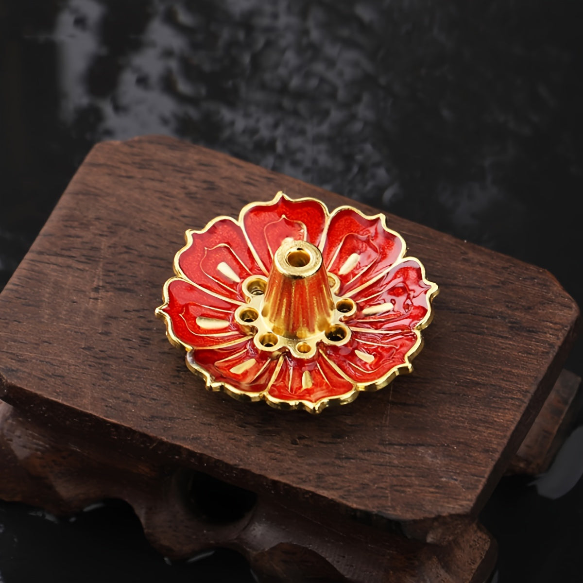 Metal Lotus Incense Burner for Relaxation Aromatherapy Home Decor Yoga Patio