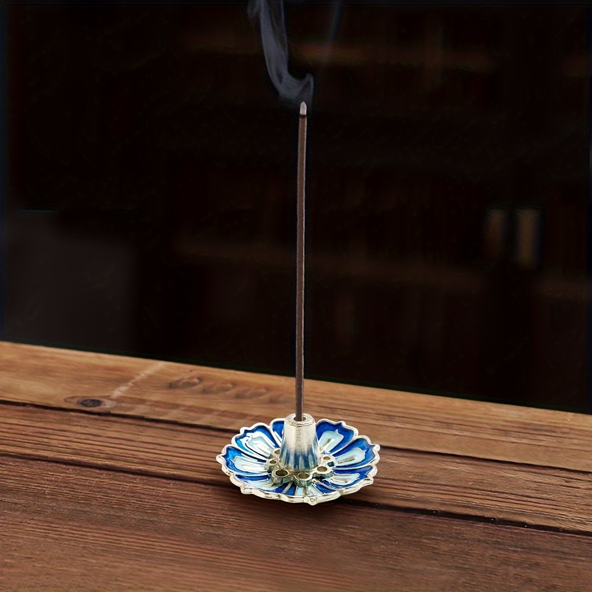 Metal Lotus Incense Burner for Relaxation Aromatherapy Home Decor Yoga Patio