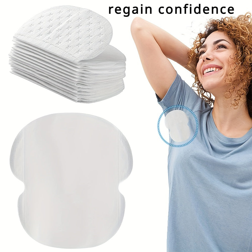 50 Ultra-Thin Underarm Sweat-Absorbing Patches Quilted Design Unscented Oil-Free