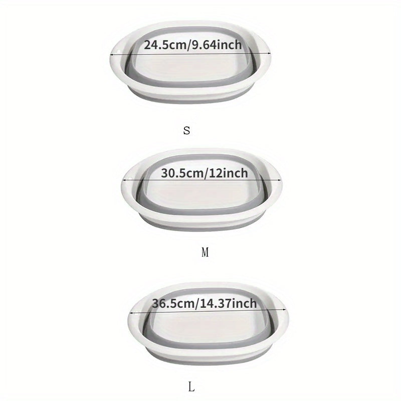 Saylovli plastmassa yig‘iladigan yuvinish idishi uchun kir yuvish, hammom, tabiatda sayohat