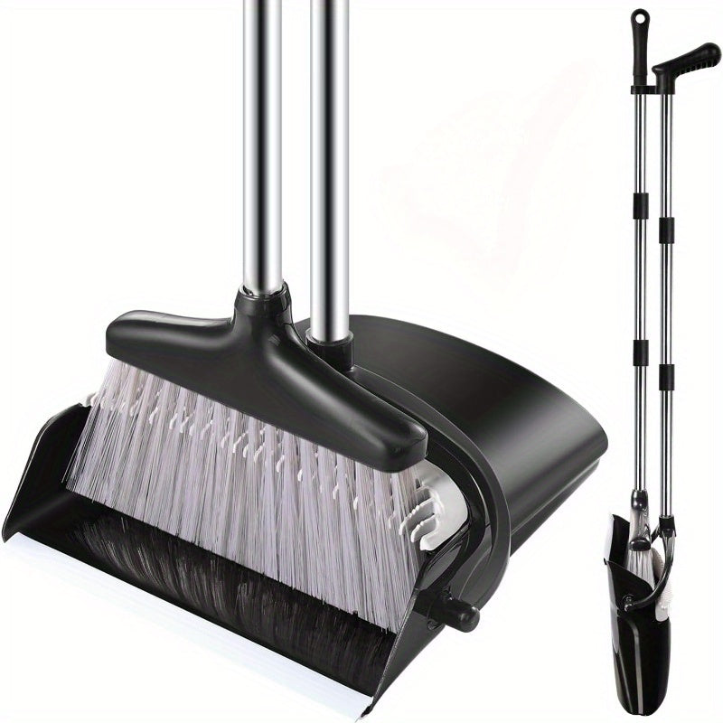 Mustahkam cho'tka va axlat to'plagich to'plami - Uy, oshxona, yashash xonasi va ochiq joylarni tozalash uchun ideal