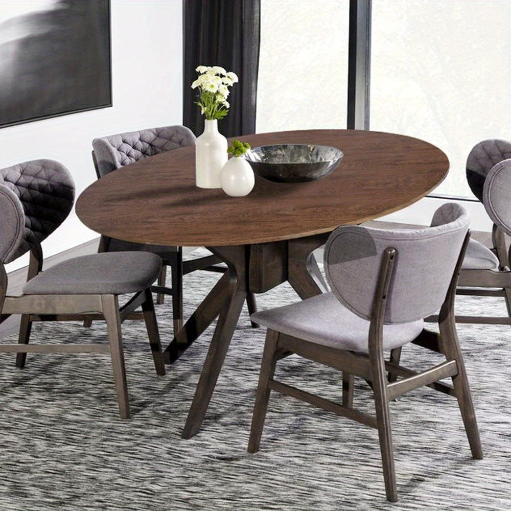 Vinyl Round Tablecloth with Wood Grain Design Elastic Edges Indoor Outdoor Picnic BBQ Garden