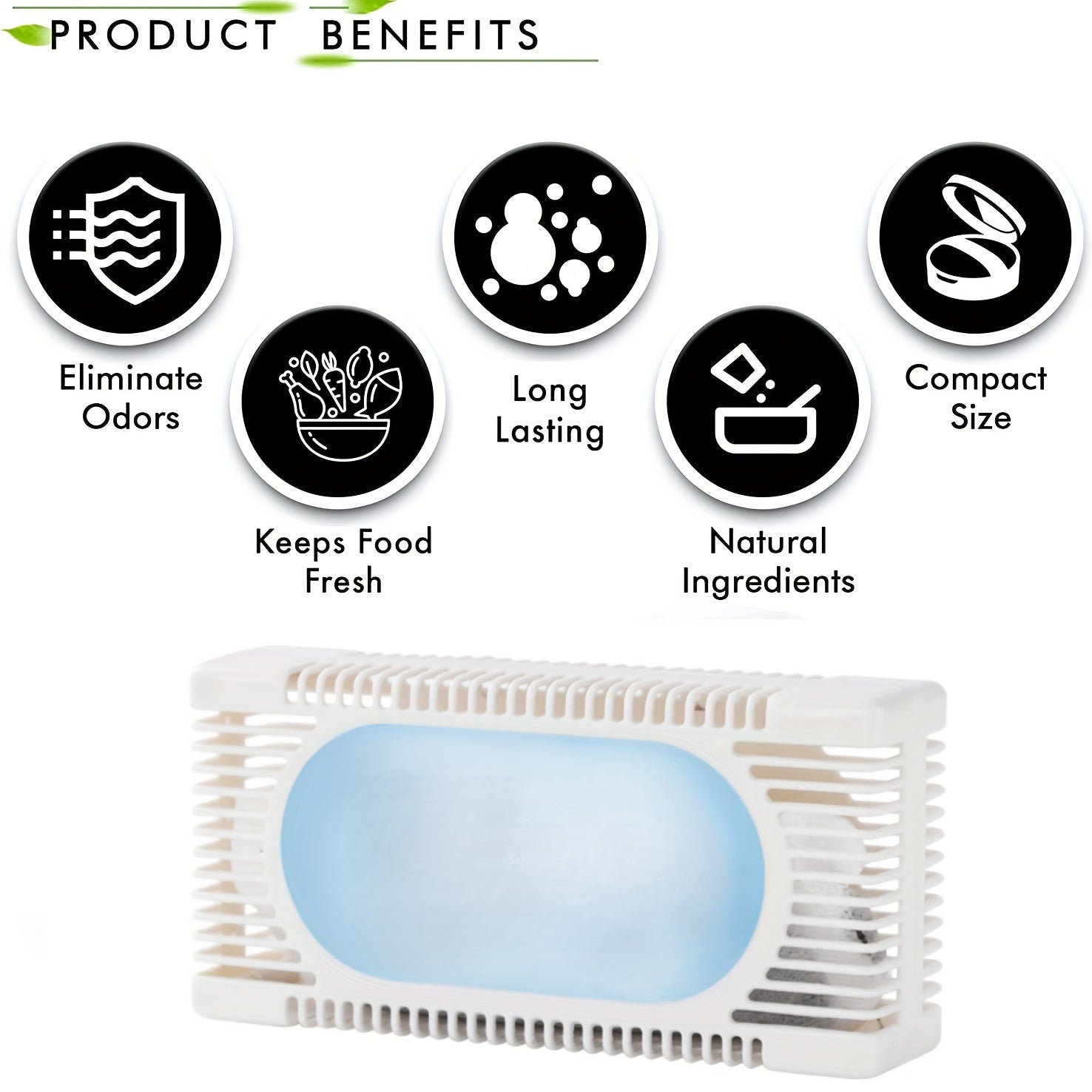 Natural Activated Charcoal Odor Absorber for Freezers and Lunch Boxes