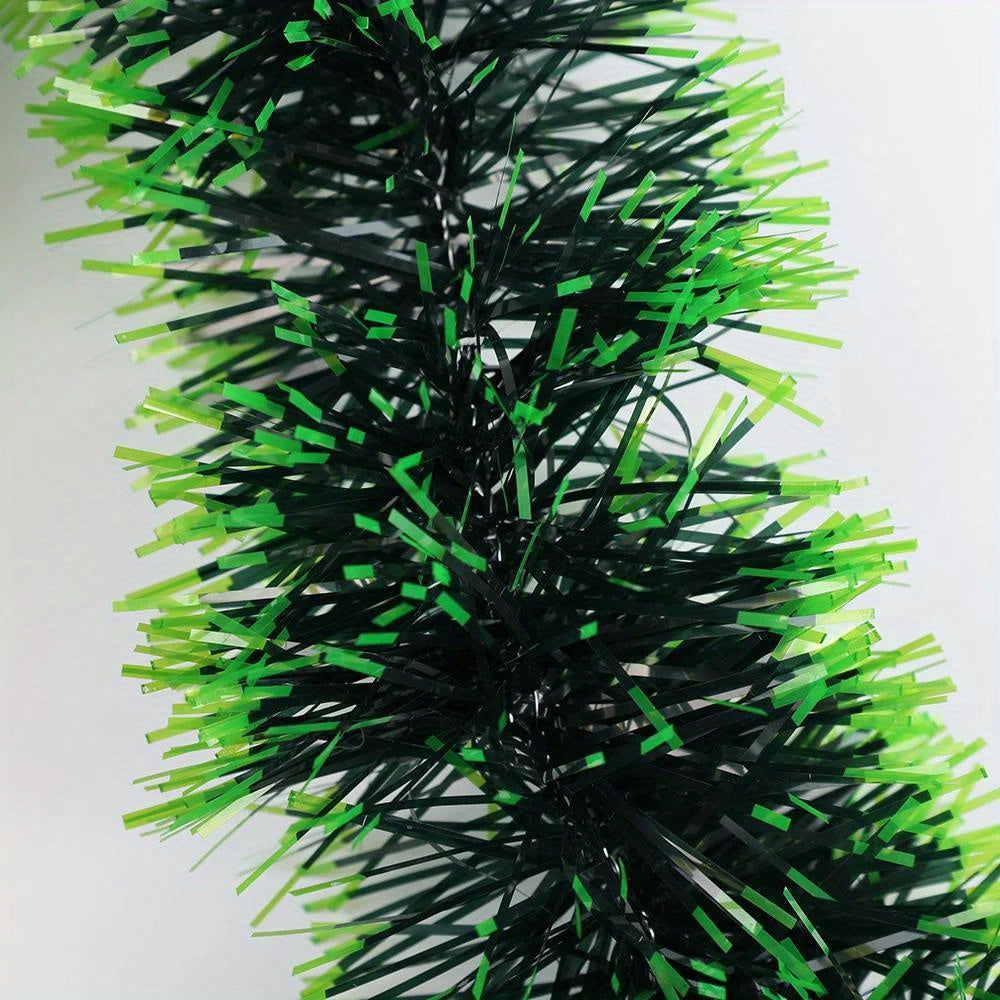 Green and White Christmas Ribbon Garland for Tree Decorations and Festive Decor