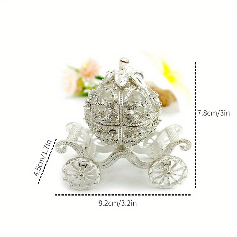 Шкатулка для украшений в виде тыквенной кареты, органайзер для хранения мелочей, домашний декор, подарок для мужчин и женщин