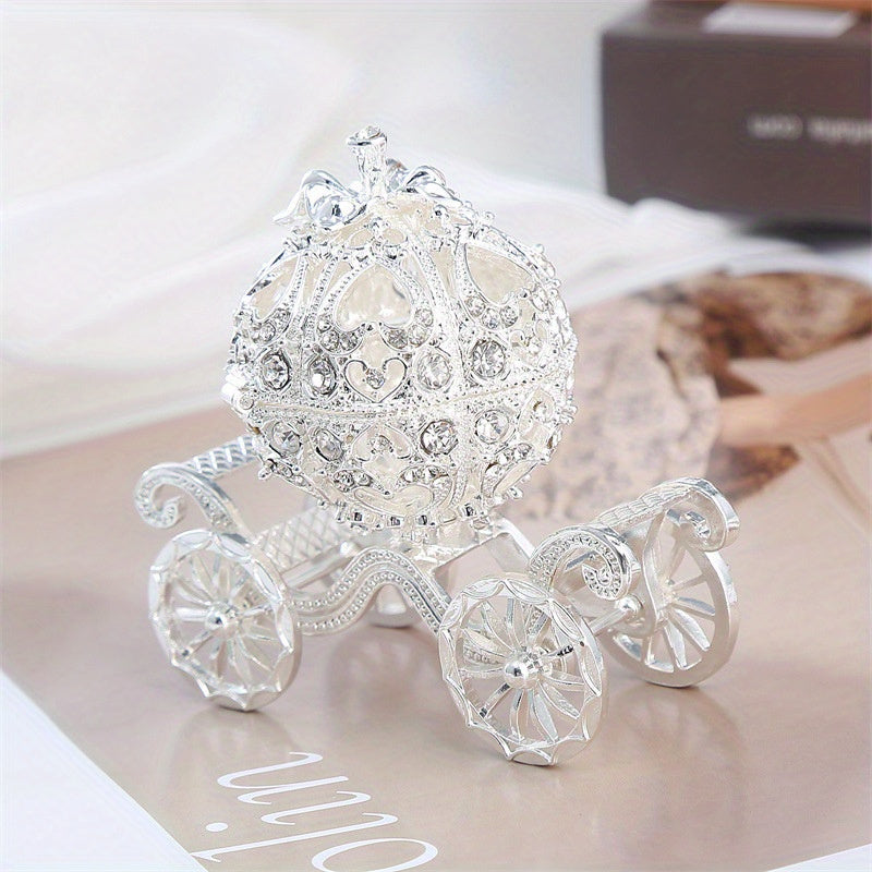 Шкатулка для украшений в виде тыквенной кареты, органайзер для хранения мелочей, домашний декор, подарок для мужчин и женщин