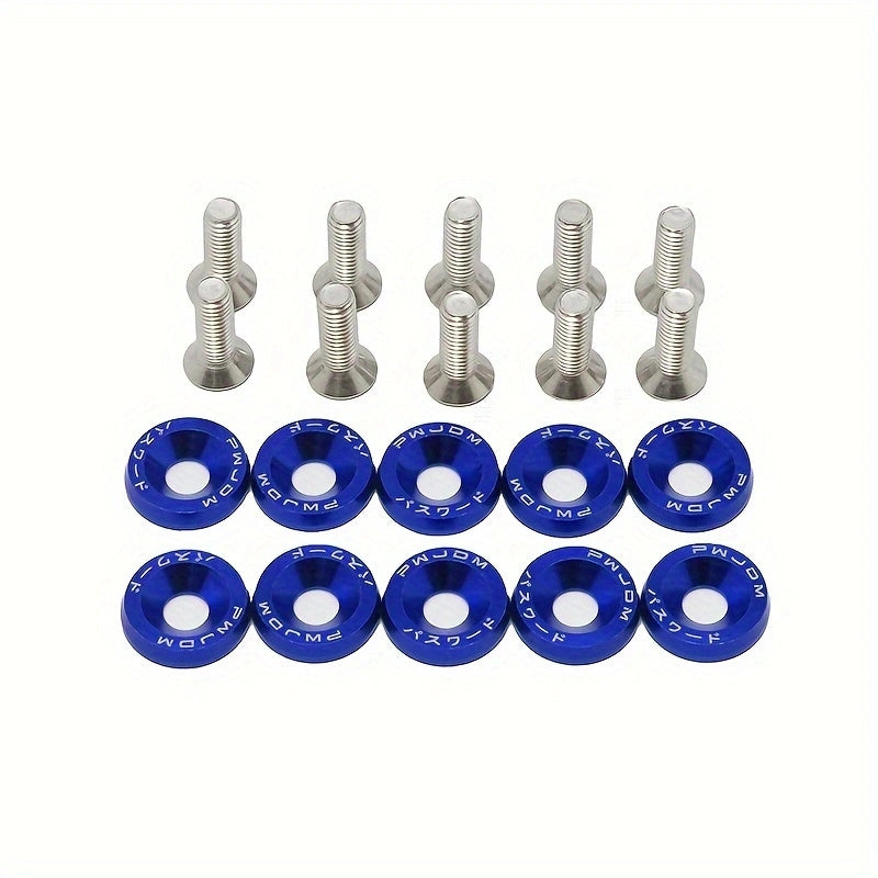 20 Pcs Aluminum M6 Fender Washers License Plate Bolts for Car Decoration