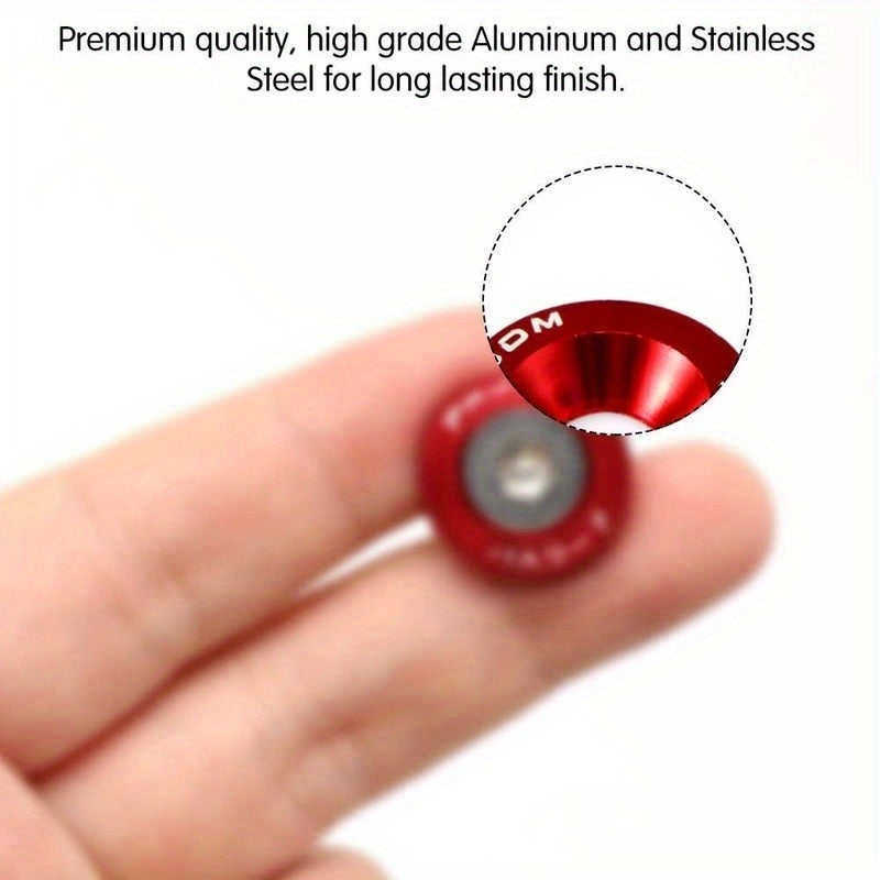 20 Pcs Aluminum M6 Fender Washers License Plate Bolts for Car Decoration