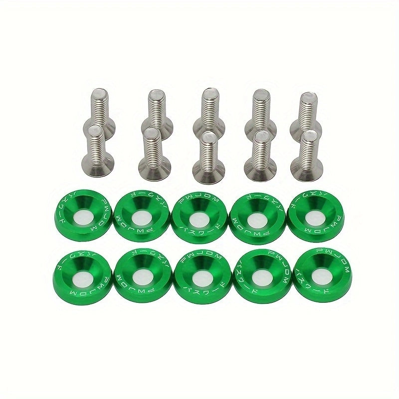 20 Pcs Aluminum M6 Fender Washers License Plate Bolts for Car Decoration