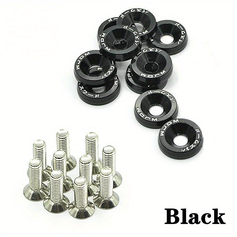 20 Pcs Aluminum M6 Fender Washers License Plate Bolts for Car Decoration