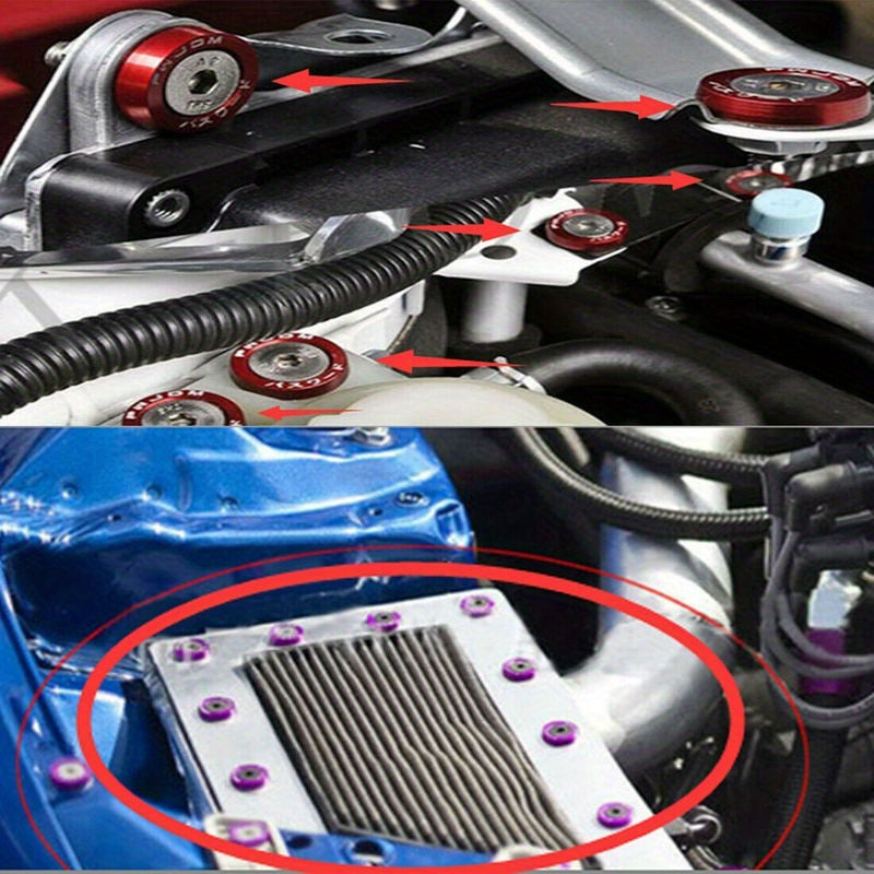 20 Pcs Aluminum M6 Fender Washers License Plate Bolts for Car Decoration