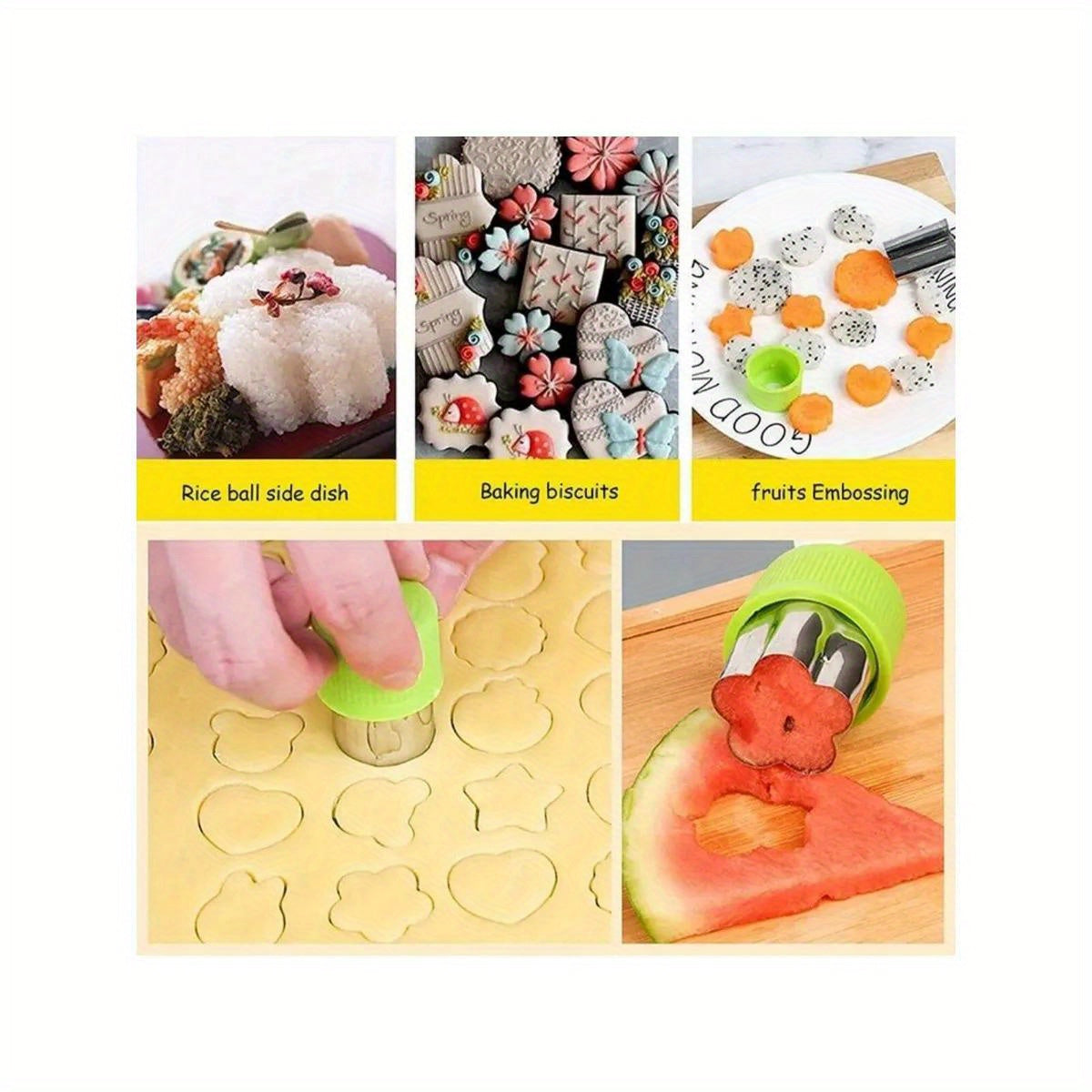 Set of 38 Animal Mini Food Picks with Cutting Tool and Silicone Lunch Box Divider for Snacks and Fruits