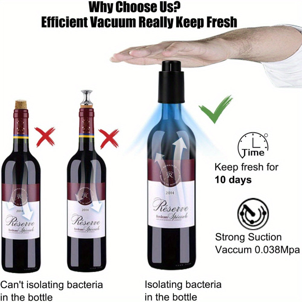 Reusable Wine Stopper Vacuum Sealer for Freshness and Preservation