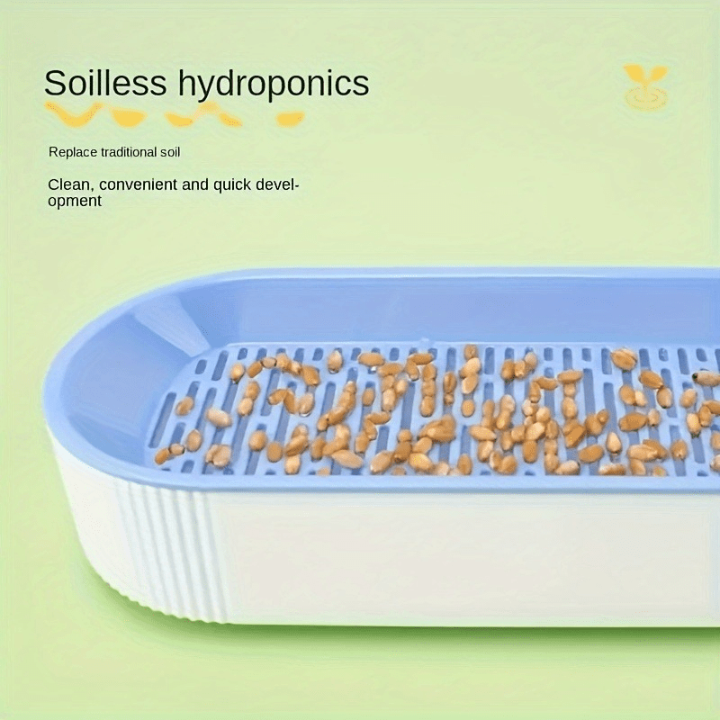 Hydroponic Catgrass Planter Kit Plastic No Battery Durable Growing Fresh Cat Food