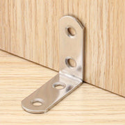 50 ta paket zanglamaydigan po'latdan yasalgan burchak qo‘llari, chirishga qarshi, 90° to‘g‘ri burchakli asbob-uskunalar