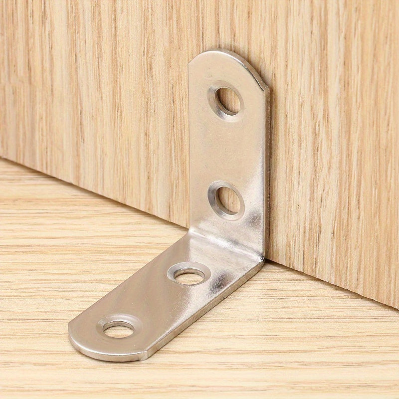 50 Pack Stainless Steel Corner Braces Rustproof 90° Right Angle Hardware